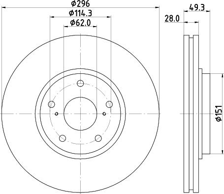 Nisshinbo ND1086K - Brake Disc autospares.lv