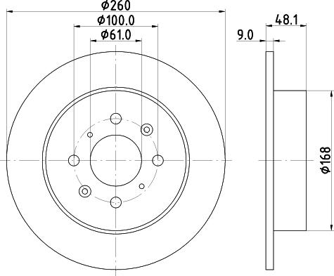 Nisshinbo ND8009K - Brake Disc autospares.lv