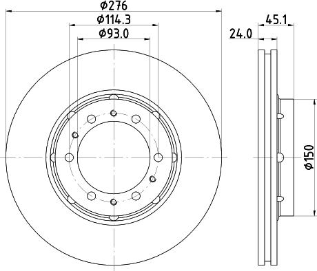 Nisshinbo ND3017 - Brake Disc autospares.lv