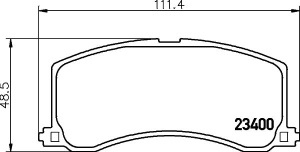 Nisshinbo NP9008 - Brake Pad Set, disc brake autospares.lv