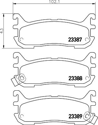 ATE 605865 - Brake Pad Set, disc brake autospares.lv
