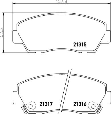 Nisshinbo NP5025 - Brake Pad Set, disc brake autospares.lv