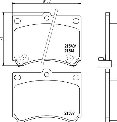 Nisshinbo NP5021 - Brake Pad Set, disc brake autospares.lv