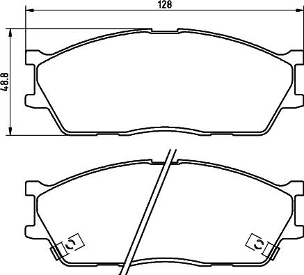 Nisshinbo NP6061 - Brake Pad Set, disc brake autospares.lv