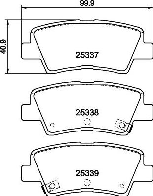 Nisshinbo NP6020 - Brake Pad Set, disc brake autospares.lv