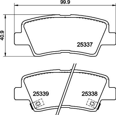 Nisshinbo NP6168 - Brake Pad Set, disc brake autospares.lv