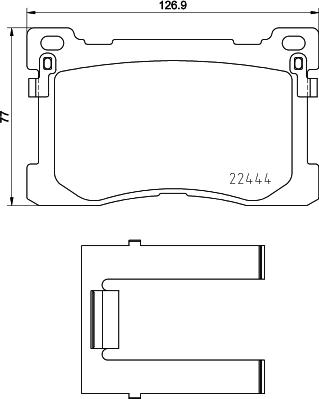 Nisshinbo NP6135 - Brake Pad Set, disc brake autospares.lv