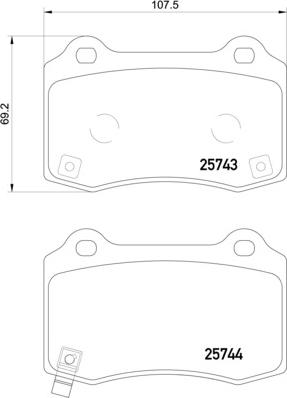 Nisshinbo NP6124 - Brake Pad Set, disc brake autospares.lv