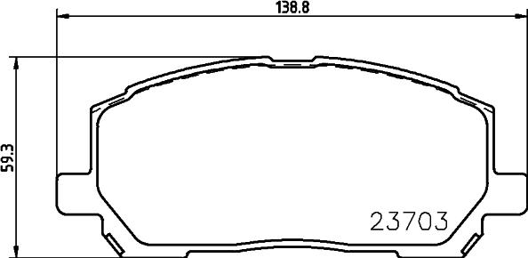 Nisshinbo NP1041 - Brake Pad Set, disc brake autospares.lv