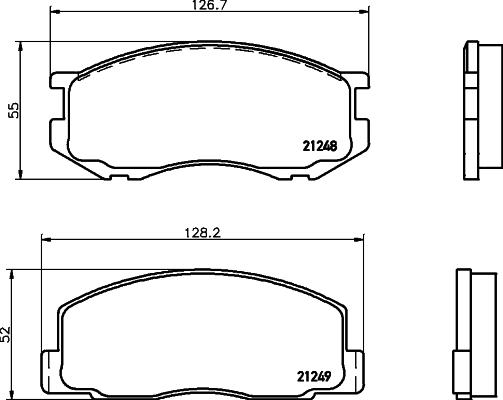 Nisshinbo NP1002 - Brake Pad Set, disc brake autospares.lv