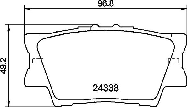 Nisshinbo NP1016 - Brake Pad Set, disc brake autospares.lv