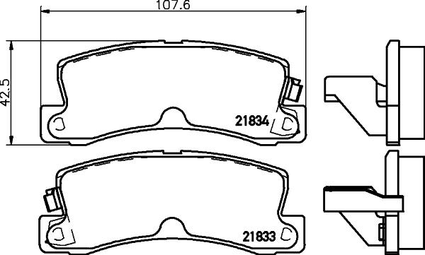 Nisshinbo NP1011 - Brake Pad Set, disc brake autospares.lv