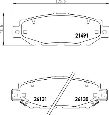 Nisshinbo NP1027 - Brake Pad Set, disc brake autospares.lv