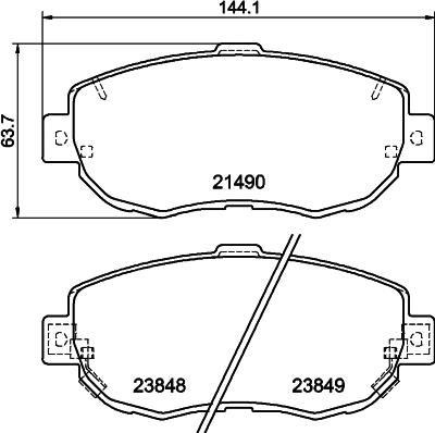 Nisshinbo NP1073 - Brake Pad Set, disc brake autospares.lv