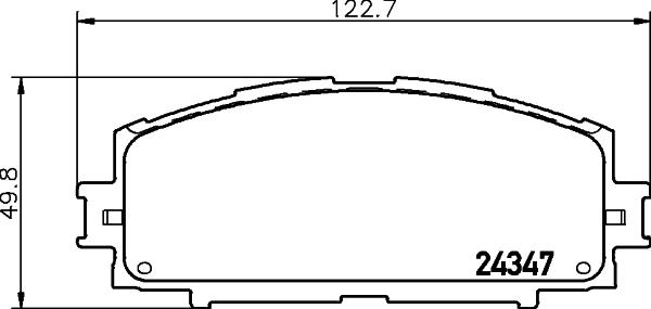 Nisshinbo NP1128 - Brake Pad Set, disc brake autospares.lv