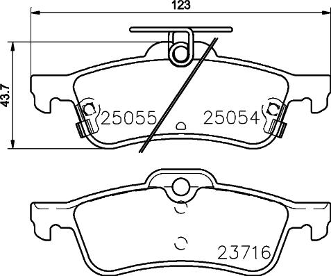 Nisshinbo NP8041 - Brake Pad Set, disc brake autospares.lv