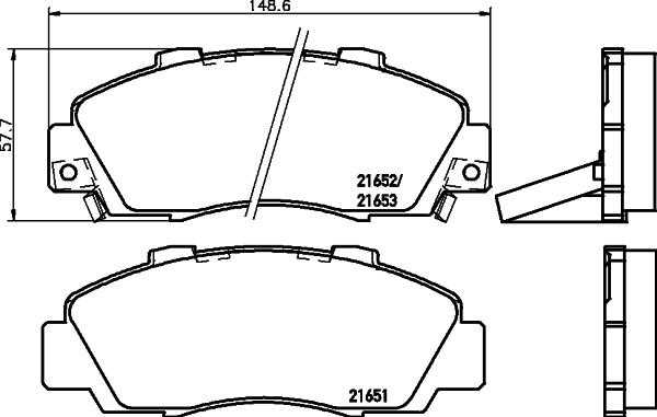 Nisshinbo NP8003 - Brake Pad Set, disc brake autospares.lv