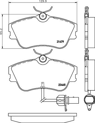 Nisshinbo NP8038 - Brake Pad Set, disc brake autospares.lv