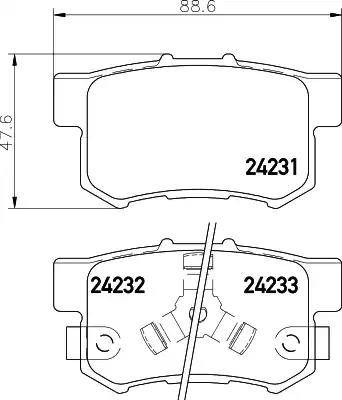 Mando MPO10NS - Brake Pad Set, disc brake autospares.lv