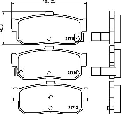 Nisshinbo NP2022 - Brake Pad Set, disc brake autospares.lv