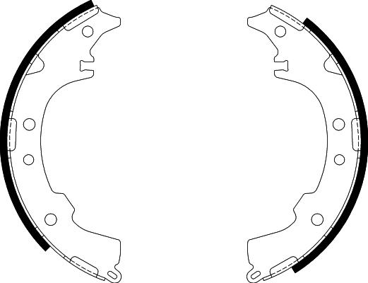 Nisshinbo NS1007 - Brake Shoe Set autospares.lv