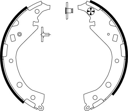 Nisshinbo NS1016 - Brake Shoe Set autospares.lv