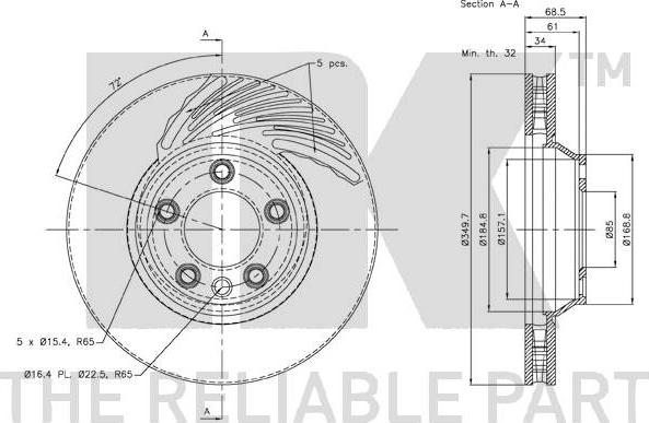 NK 3447103 - Brake Disc autospares.lv