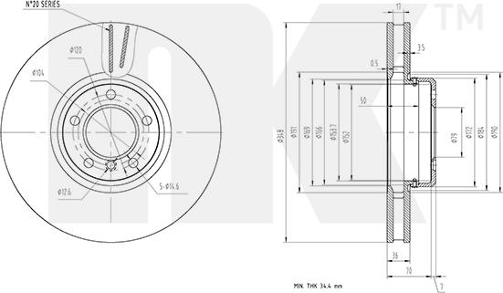 NK 341572 - Brake Disc autospares.lv