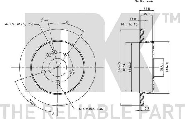 NK 343354 - Brake Disc autospares.lv