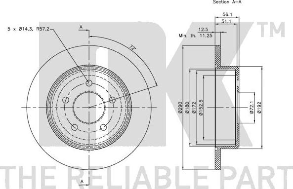 NK 319311 - Brake Disc autospares.lv