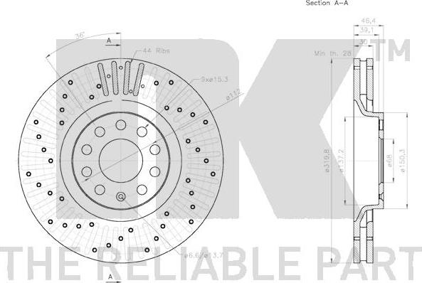 NK 3147135 - Brake Disc autospares.lv