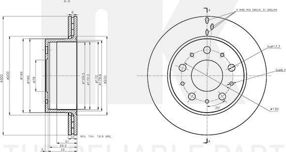 NK 311963 - Brake Disc autospares.lv