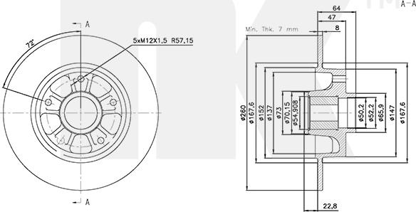 NK 3139107 - Brake Disc autospares.lv