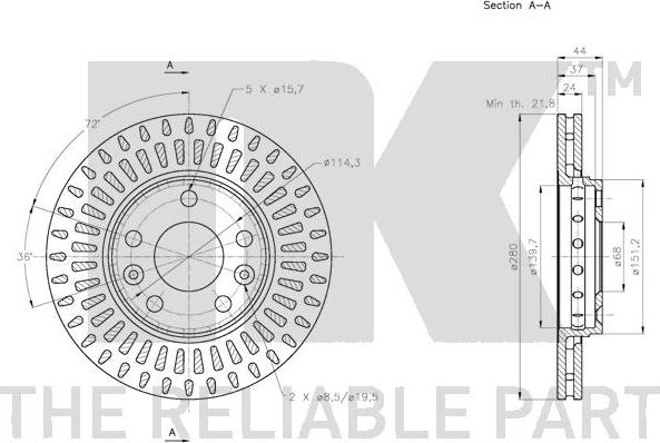 NK 313970 - Brake Disc autospares.lv