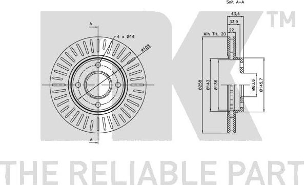 NK 312549 - Brake Disc autospares.lv