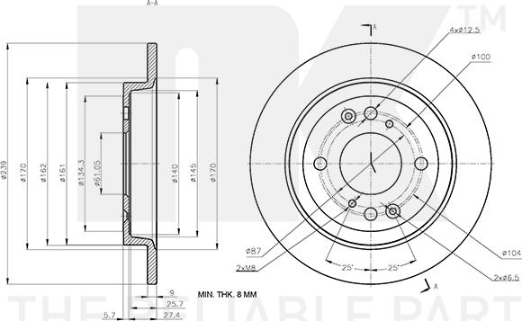 NK 312672 - Brake Disc autospares.lv