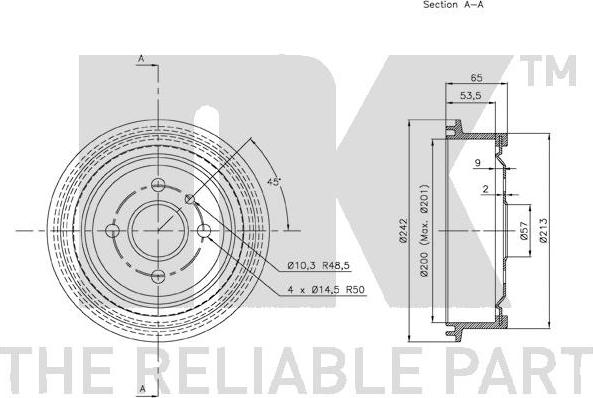 NK 259905 - Brake Drum autospares.lv