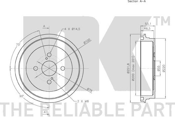 NK 254523 - Brake Drum autospares.lv