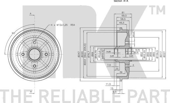 NK 251906 - Brake Drum autospares.lv