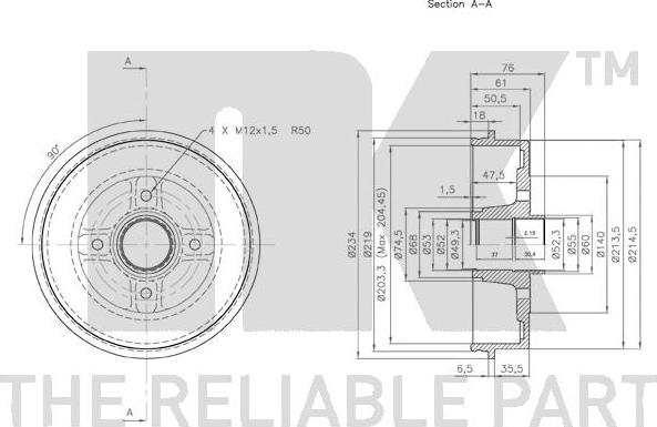 NK 253908 - Brake Drum autospares.lv