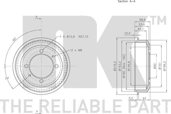 NK 253405 - Brake Drum autospares.lv