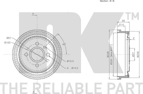 NK 253605 - Brake Drum autospares.lv