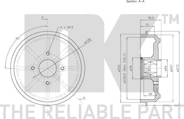 NK 253715 - Brake Drum autospares.lv