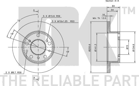 NK 209908 - Brake Disc autospares.lv