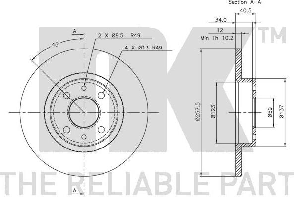 NK 319932 - Brake Disc autospares.lv