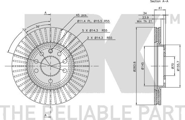 NK 209937 - Brake Disc autospares.lv