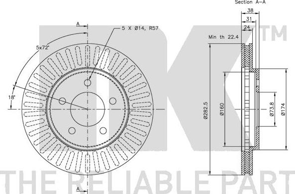 NK 209301 - Brake Disc autospares.lv