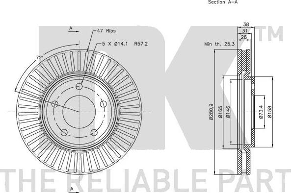 NK 209313 - Brake Disc autospares.lv