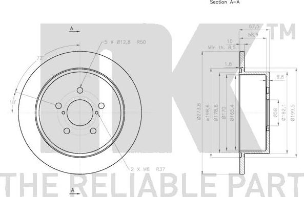 NK 204416 - Brake Disc autospares.lv