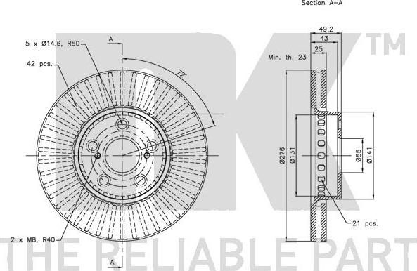 NK 204595 - Brake Disc autospares.lv